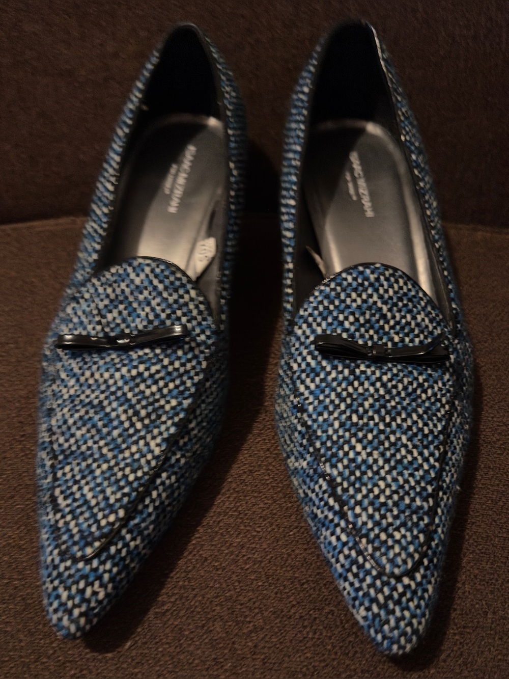 Isaac Mizrahi x Target Women’s Pointed Toe Blue Tweed Kitten Heel Pumps. Size 11